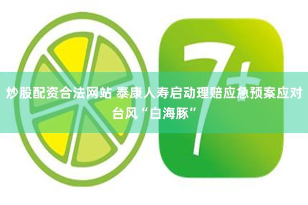 炒股配资合法网站 泰康人寿启动理赔应急预案应对台风“白海豚”
