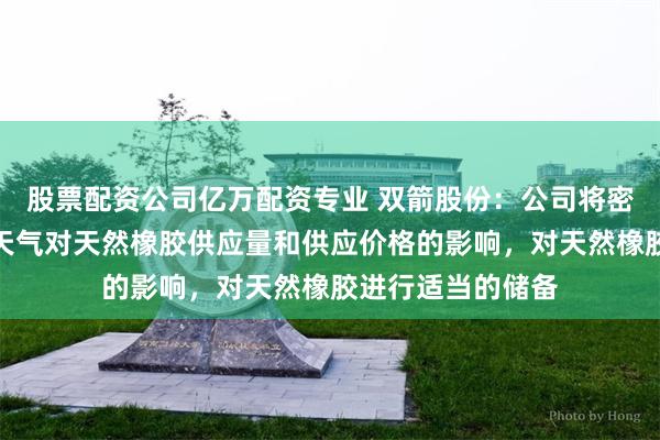 股票配资公司亿万配资专业 双箭股份：公司将密切关注厄尔尼诺天气对天然橡胶供应量和供应价格的影响，对天然橡胶进行适当的储备