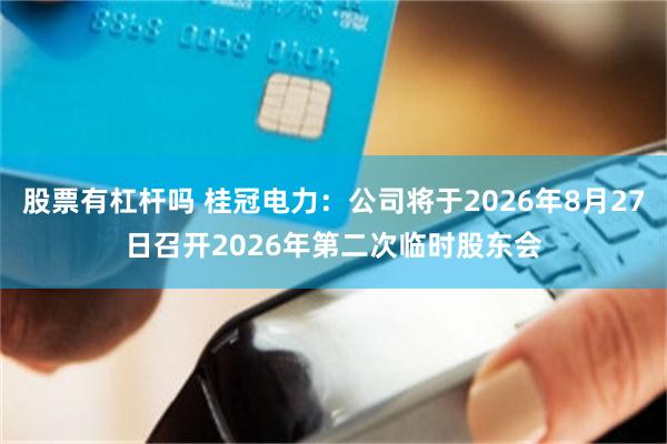 股票有杠杆吗 桂冠电力：公司将于2026年8月27日召开2026年第二次临时股东会