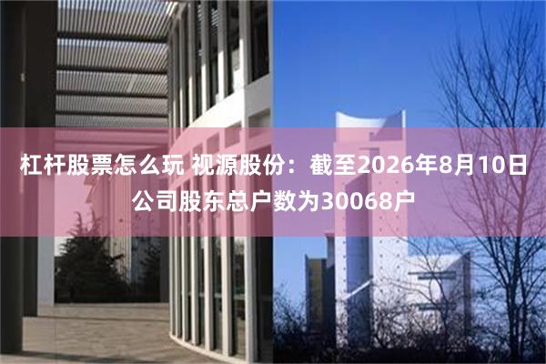 杠杆股票怎么玩 视源股份：截至2026年8月10日公司股东总户数为30068户