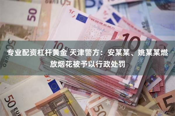 专业配资杠杆黄金 天津警方：安某某、姚某某燃放烟花被予以行政处罚